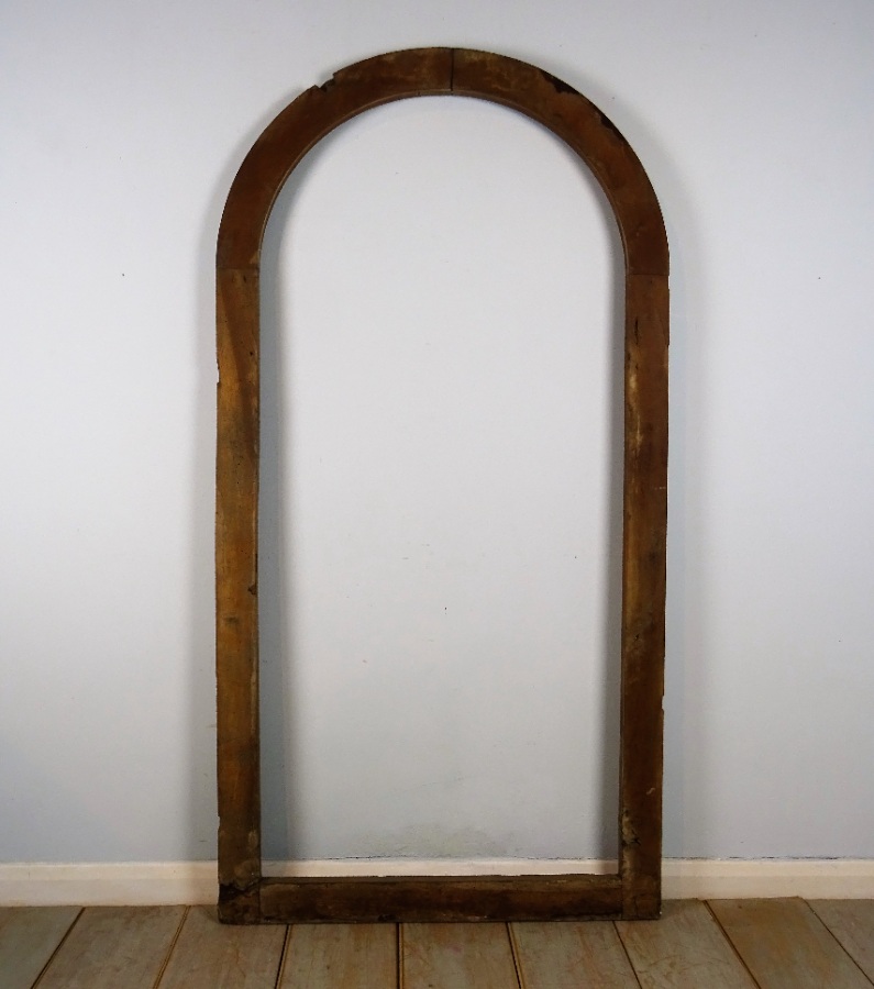 Italian Walnut Arched Doorframe from late 18th early 19th century